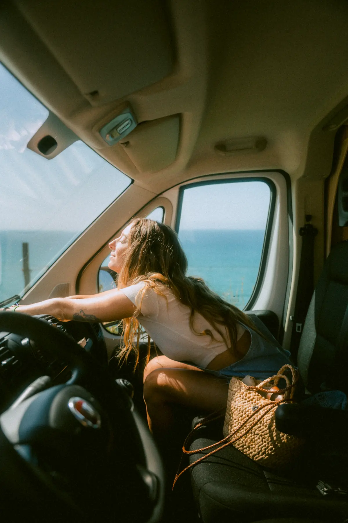 Driving by the sea